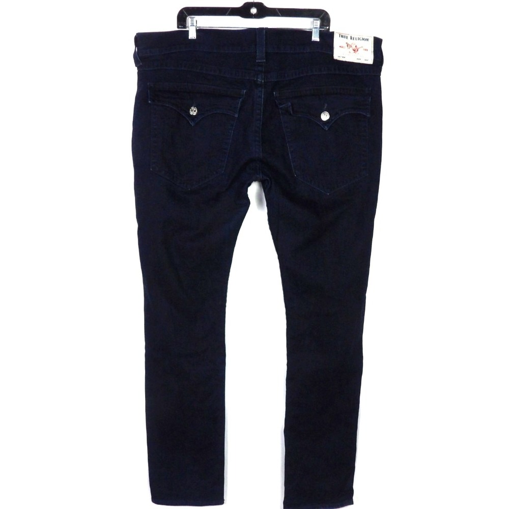 True Religion Stretch Dark ROCCO Relaxed Skinny Flap Pocket‎ Jeans Men's 44 X 34
